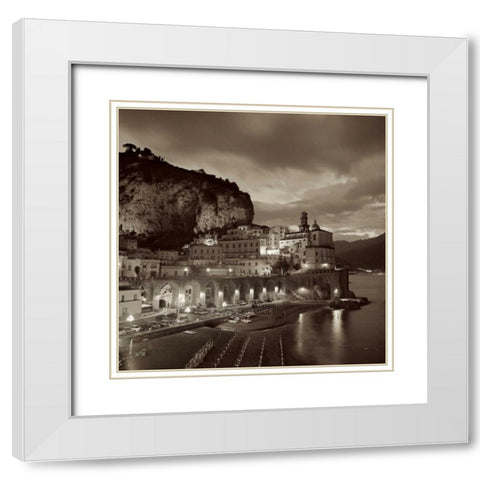 Atrani - 1 White Modern Wood Framed Art Print with Double Matting by Blaustein, Alan