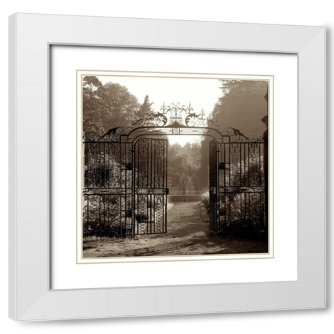 Hampton Gates - 3 White Modern Wood Framed Art Print with Double Matting by Blaustein, Alan