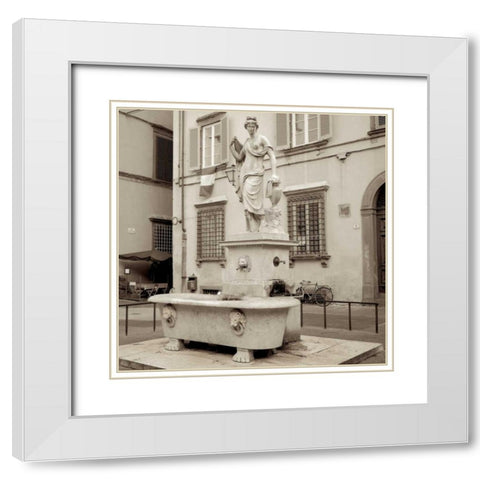 Lucca - 1 White Modern Wood Framed Art Print with Double Matting by Blaustein, Alan