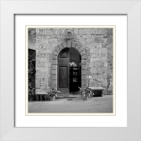 Tuscany - 1 White Modern Wood Framed Art Print with Double Matting by Blaustein, Alan