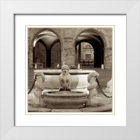 Bergamo - 1 White Modern Wood Framed Art Print with Double Matting by Blaustein, Alan