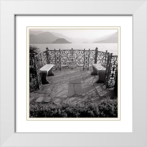 Lake Vista - 2 White Modern Wood Framed Art Print with Double Matting by Blaustein, Alan