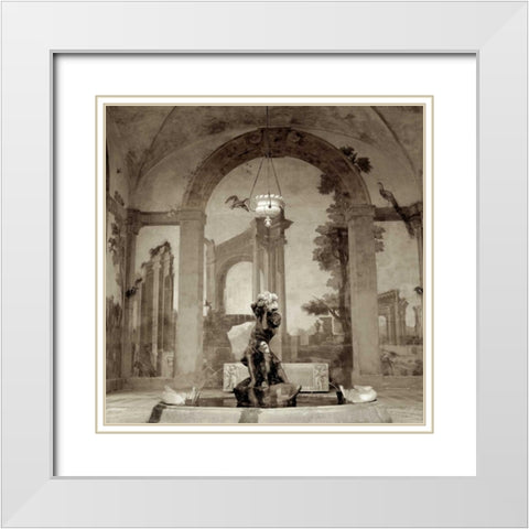 Lombardy Giardini - 1 White Modern Wood Framed Art Print with Double Matting by Blaustein, Alan