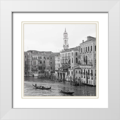 Venezia - 29 White Modern Wood Framed Art Print with Double Matting by Blaustein, Alan