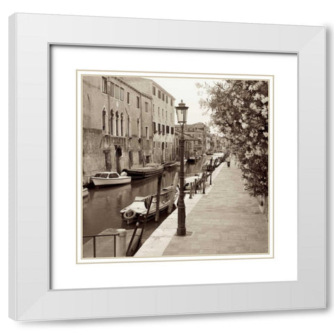 Venezia - 5 White Modern Wood Framed Art Print with Double Matting by Blaustein, Alan