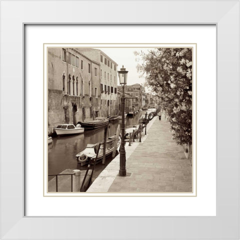 Venezia - 5 White Modern Wood Framed Art Print with Double Matting by Blaustein, Alan
