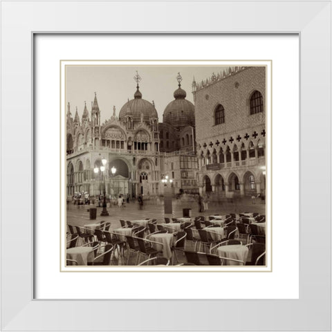 Venezia - 12 White Modern Wood Framed Art Print with Double Matting by Blaustein, Alan