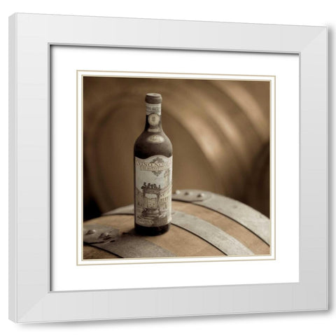 Wine - 3 White Modern Wood Framed Art Print with Double Matting by Blaustein, Alan