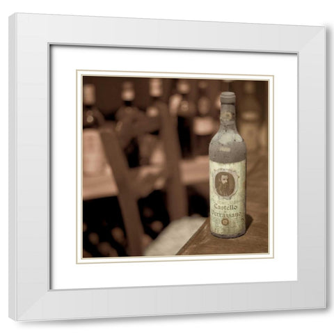 Wine - 1 White Modern Wood Framed Art Print with Double Matting by Blaustein, Alan
