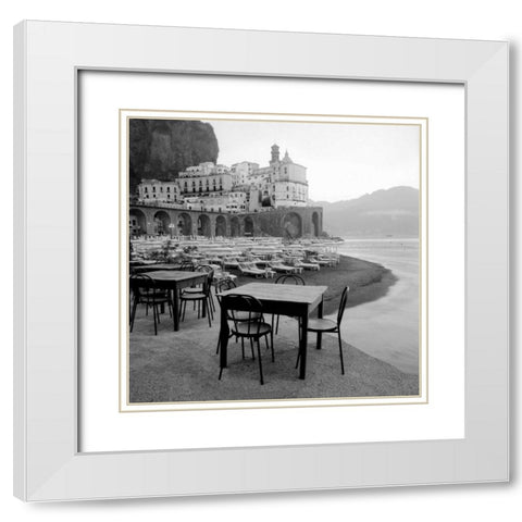 Atrani - 30 White Modern Wood Framed Art Print with Double Matting by Blaustein, Alan