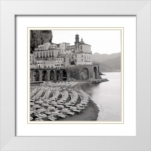 Ombrellone da Spiaggia - 31 White Modern Wood Framed Art Print with Double Matting by Blaustein, Alan