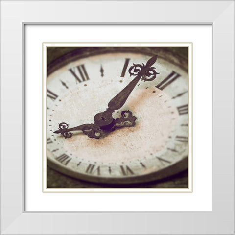 il Grande Orologio Color White Modern Wood Framed Art Print with Double Matting by Blaustein, Alan