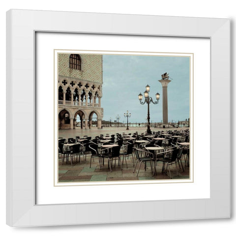Piazza San Marco - 4 White Modern Wood Framed Art Print with Double Matting by Blaustein, Alan