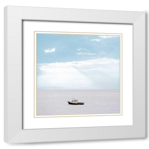 Lago Vista - 30 White Modern Wood Framed Art Print with Double Matting by Blaustein, Alan