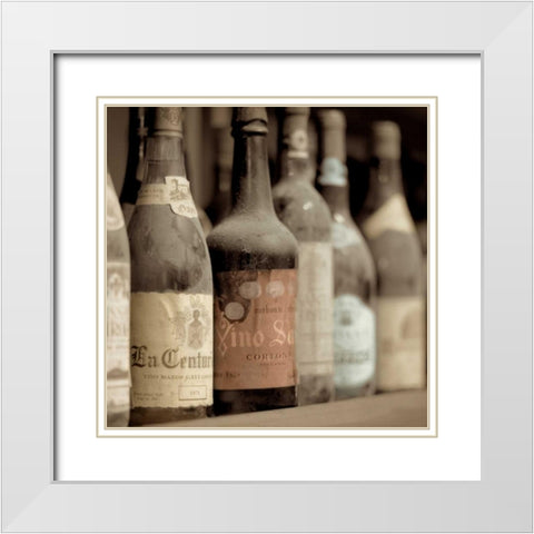 Enoteca Cortona - 1 White Modern Wood Framed Art Print with Double Matting by Blaustein, Alan