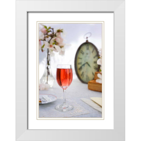 Wine - 5 White Modern Wood Framed Art Print with Double Matting by Blaustein, Alan