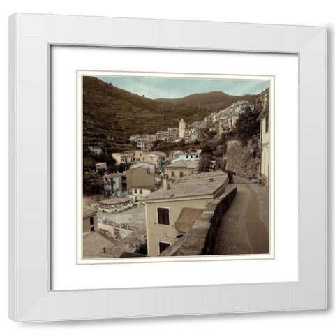 Liguria - 5 White Modern Wood Framed Art Print with Double Matting by Blaustein, Alan