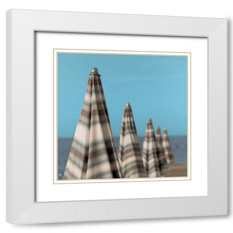 Grossetto Parasol - 3 White Modern Wood Framed Art Print with Double Matting by Blaustein, Alan