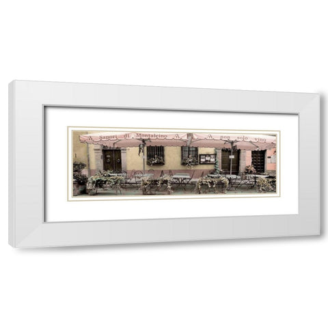 Val dÃ¢â‚¬â„¢Orcia Caffe Pano - 1 White Modern Wood Framed Art Print with Double Matting by Blaustein, Alan
