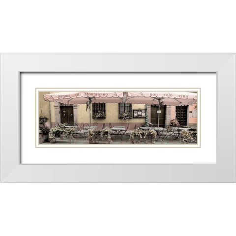 Val dÃ¢â‚¬â„¢Orcia Caffe Pano - 1 White Modern Wood Framed Art Print with Double Matting by Blaustein, Alan