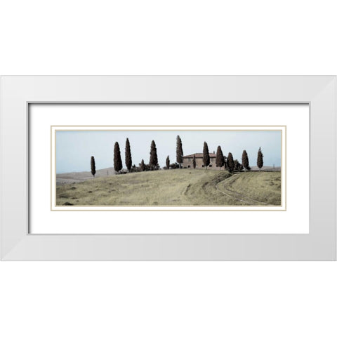 Val dÃ¢â‚¬â„¢Orcia Pano - 1 White Modern Wood Framed Art Print with Double Matting by Blaustein, Alan