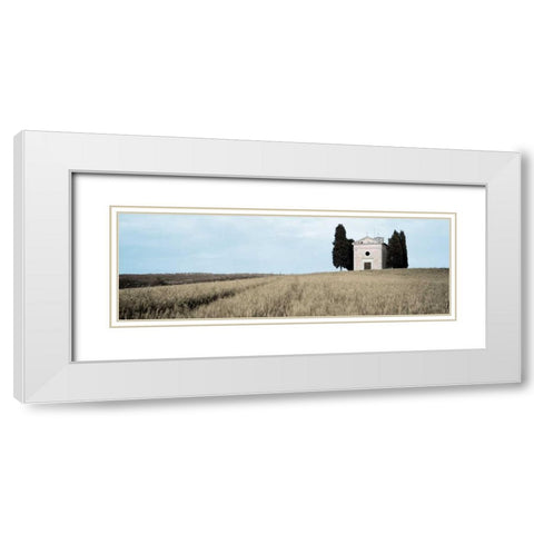 Val dÃ¢â‚¬â„¢Orcia Pano - 2 White Modern Wood Framed Art Print with Double Matting by Blaustein, Alan