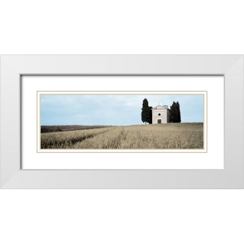 Val dÃ¢â‚¬â„¢Orcia Pano - 2 White Modern Wood Framed Art Print with Double Matting by Blaustein, Alan