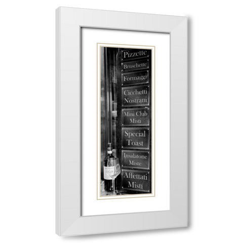 Veneto Caffe White Modern Wood Framed Art Print with Double Matting by Blaustein, Alan