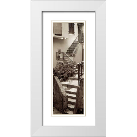 Liguria - 2 White Modern Wood Framed Art Print with Double Matting by Blaustein, Alan