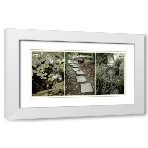 Parc Panel  White Modern Wood Framed Art Print with Double Matting by Blaustein, Alan