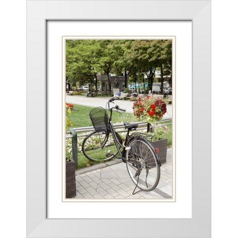 Japan Bicycle - 5 White Modern Wood Framed Art Print with Double Matting by Blaustein, Alan