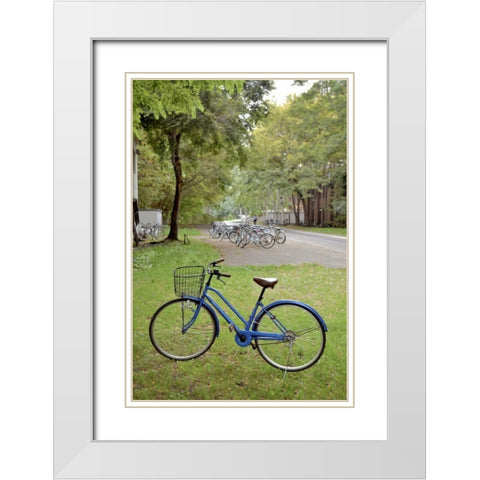 Japan Bicycle - 8 White Modern Wood Framed Art Print with Double Matting by Blaustein, Alan