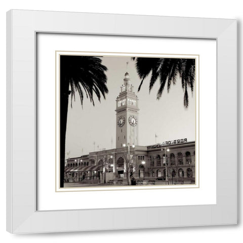 Ferry Building - 3 White Modern Wood Framed Art Print with Double Matting by Blaustein, Alan