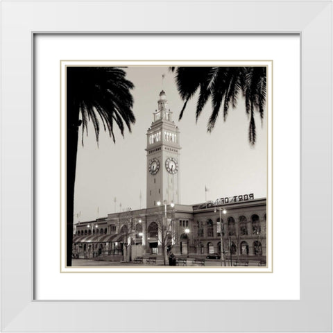 Ferry Building - 3 White Modern Wood Framed Art Print with Double Matting by Blaustein, Alan