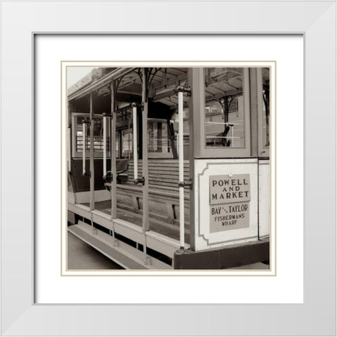 Cable Car Interior - 6 White Modern Wood Framed Art Print with Double Matting by Blaustein, Alan