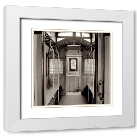 Cable Car Interior - 4 White Modern Wood Framed Art Print with Double Matting by Blaustein, Alan