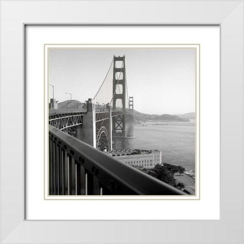 Golden Gate Bridge - 30 White Modern Wood Framed Art Print with Double Matting by Blaustein, Alan