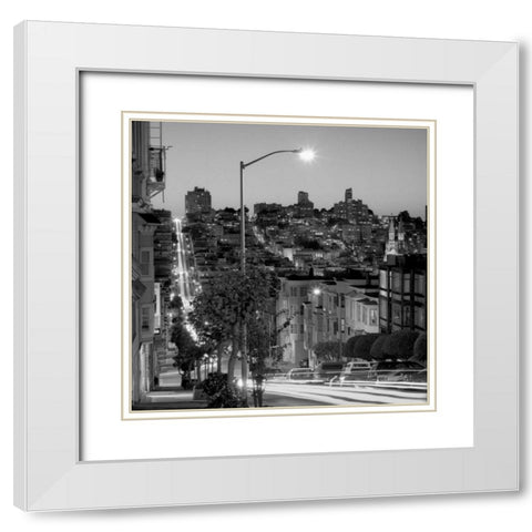 San Francisco Skyline - 2 White Modern Wood Framed Art Print with Double Matting by Blaustein, Alan