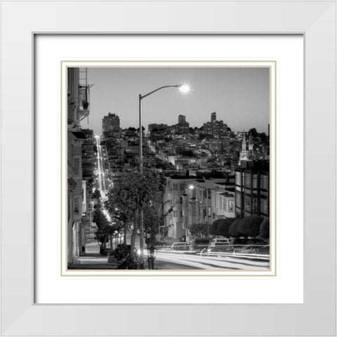 San Francisco Skyline - 2 White Modern Wood Framed Art Print with Double Matting by Blaustein, Alan