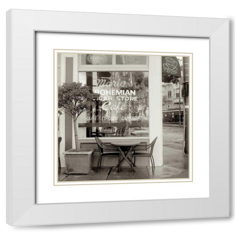 MarioÃ¢â‚¬â„¢s Cigar Store - 3 White Modern Wood Framed Art Print with Double Matting by Blaustein, Alan