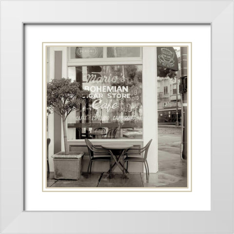 MarioÃ¢â‚¬â„¢s Cigar Store - 3 White Modern Wood Framed Art Print with Double Matting by Blaustein, Alan