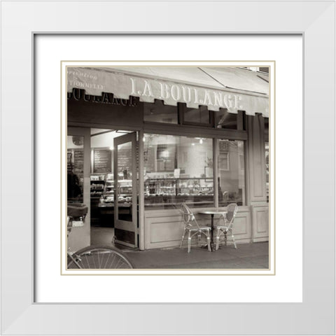 La Boulange - 1 White Modern Wood Framed Art Print with Double Matting by Blaustein, Alan