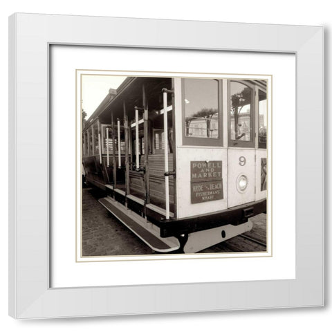 Cable Car - 4 White Modern Wood Framed Art Print with Double Matting by Blaustein, Alan
