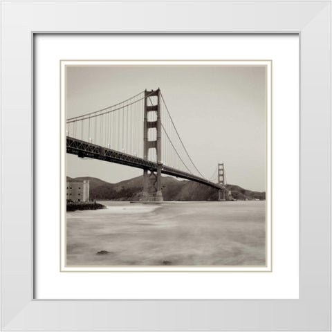 Golden Gate Bridge - 34 White Modern Wood Framed Art Print with Double Matting by Blaustein, Alan