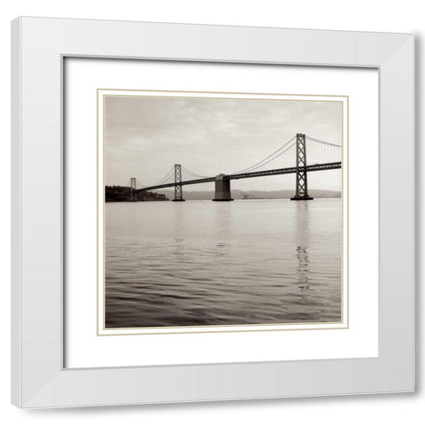 Bay Bridge - 2 White Modern Wood Framed Art Print with Double Matting by Blaustein, Alan