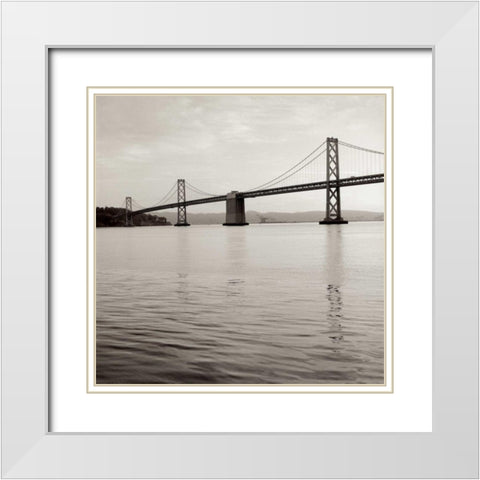 Bay Bridge - 2 White Modern Wood Framed Art Print with Double Matting by Blaustein, Alan