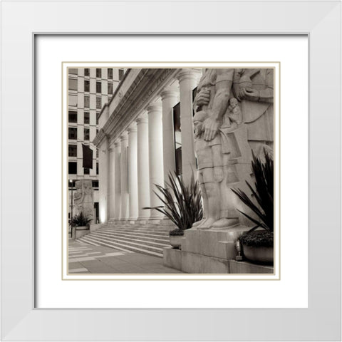 Stock Exchange - 3 White Modern Wood Framed Art Print with Double Matting by Blaustein, Alan