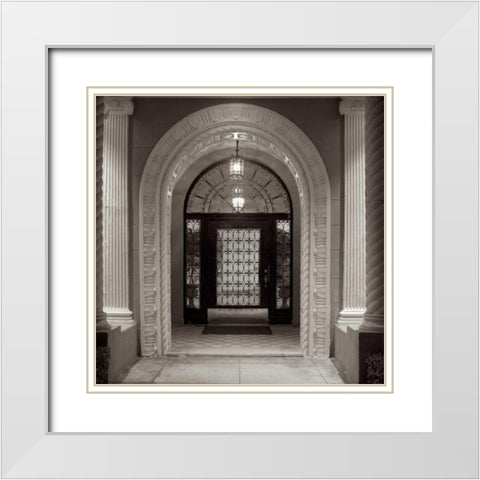 Broadway Portico - 2 White Modern Wood Framed Art Print with Double Matting by Blaustein, Alan