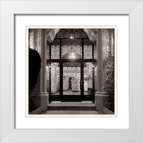 Broadway Portico - 1 White Modern Wood Framed Art Print with Double Matting by Blaustein, Alan