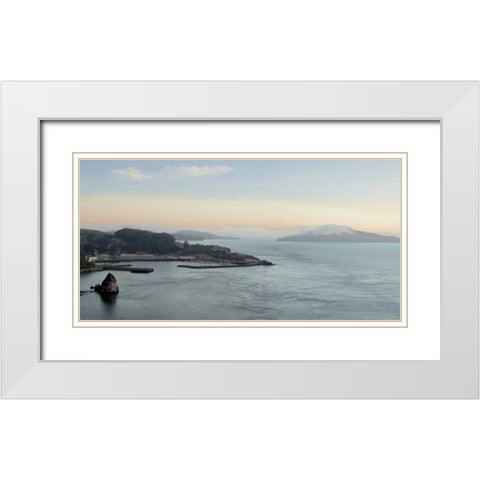 Bay Pano - 116 White Modern Wood Framed Art Print with Double Matting by Blaustein, Alan